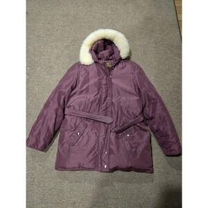 Vintage Eddie Bauer Down Parka Expedition Fur Hood Goose Down Mens M 80s